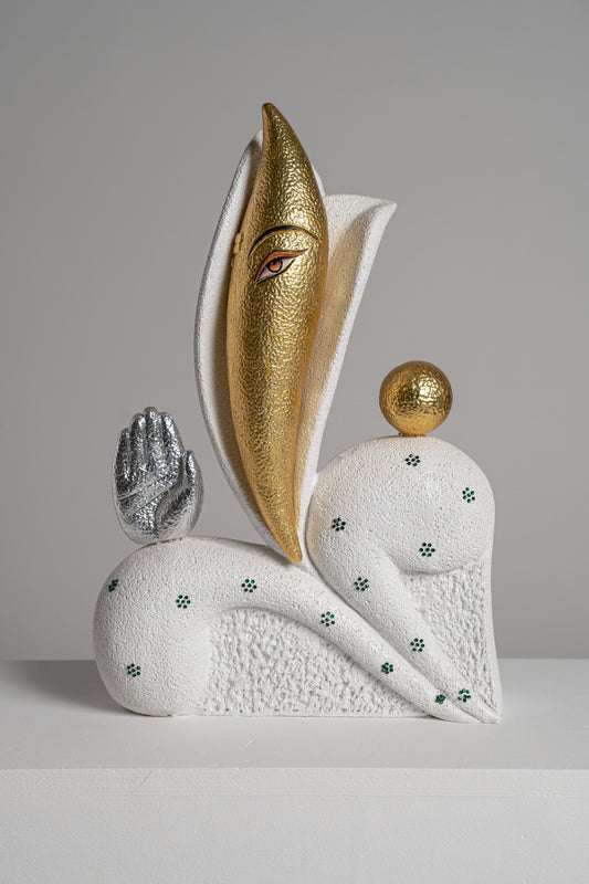Karishma Ganesh White & Gold