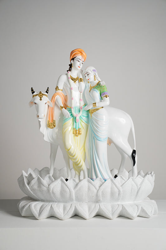 Radha Krishna with Cow