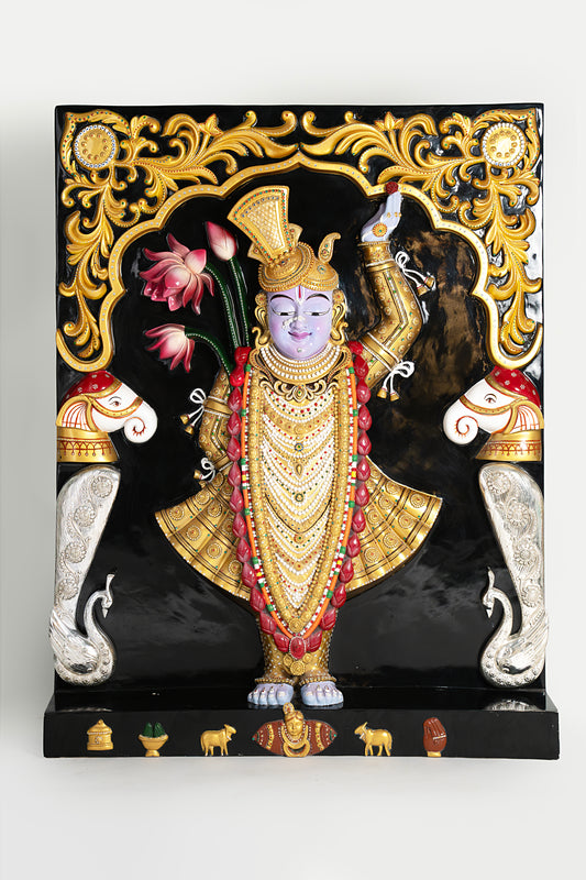 Shreenathji in Black Mural