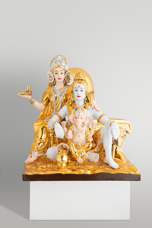 Shiv Parivar in Gold Plating