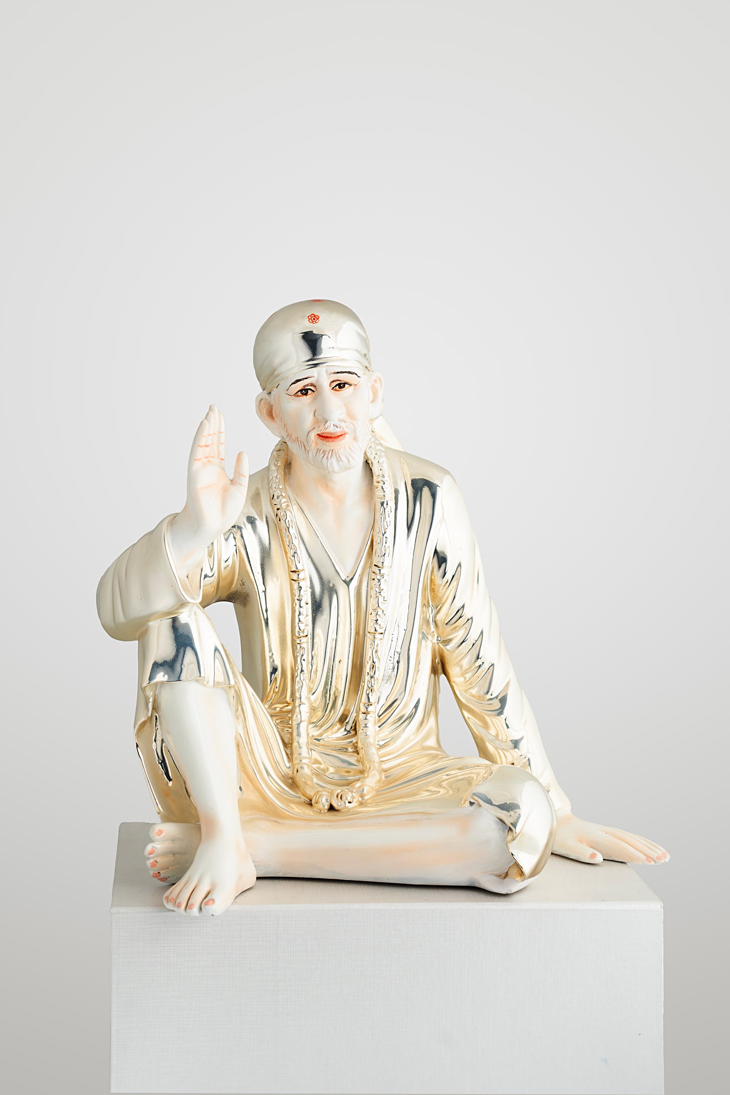Saibaba in Silver Plating