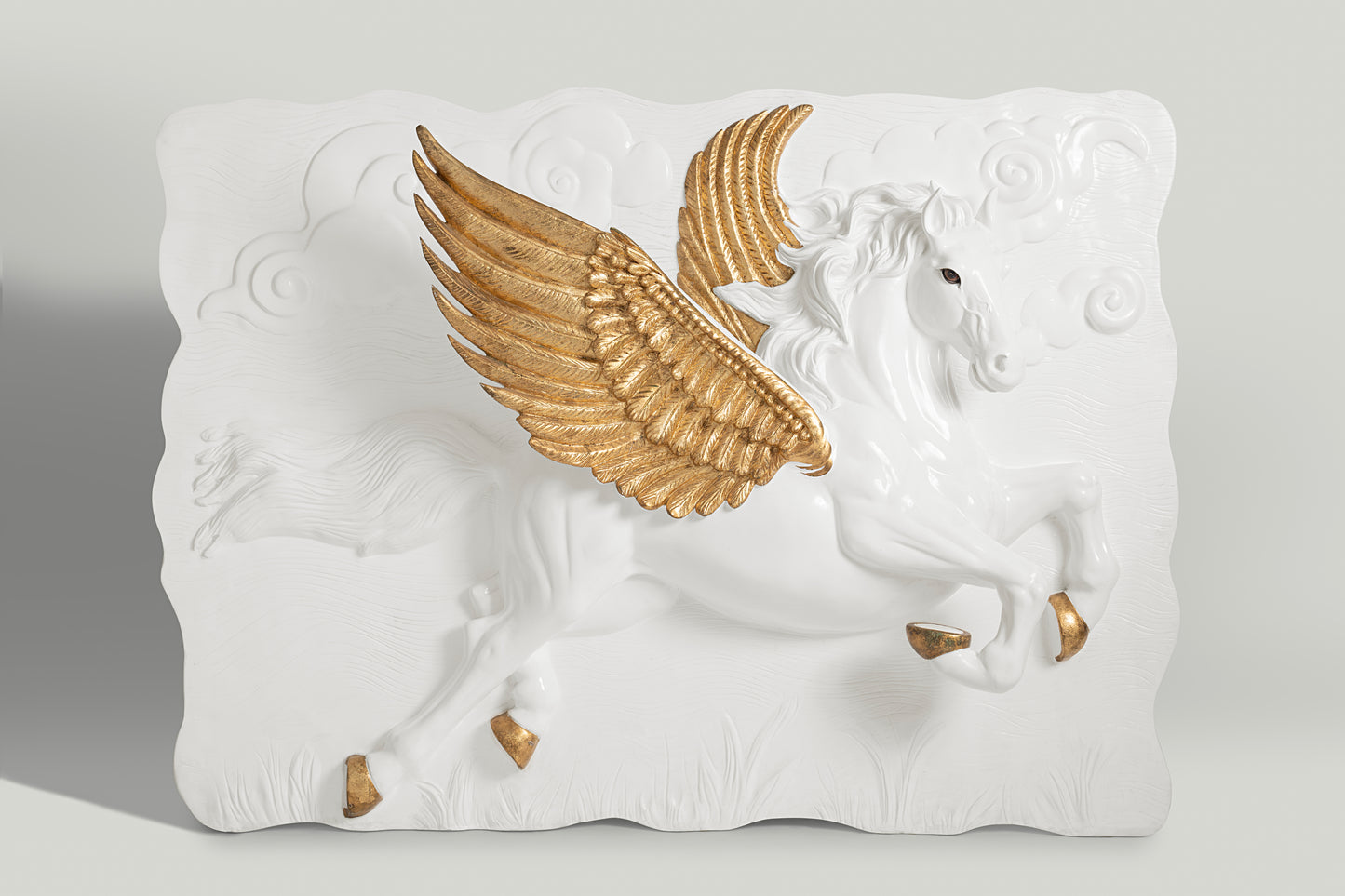 Unicorn Horse with Gold Wings