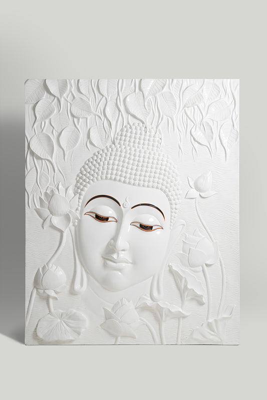 The Serene Buddha (White Mural)
