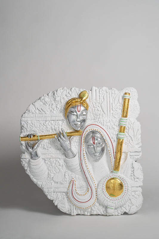 Radha Meera in Gold and Silver Foiling Mural