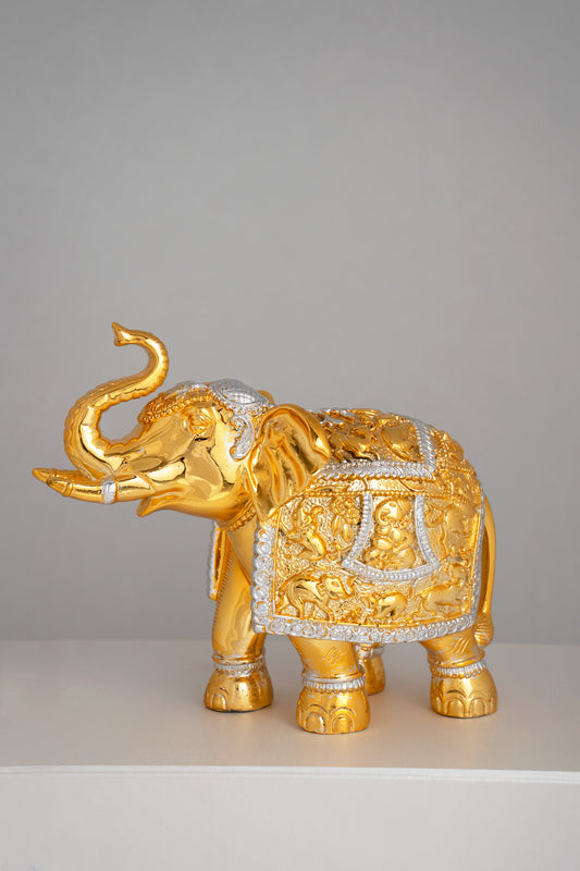 Elephant carved in Gold Plating