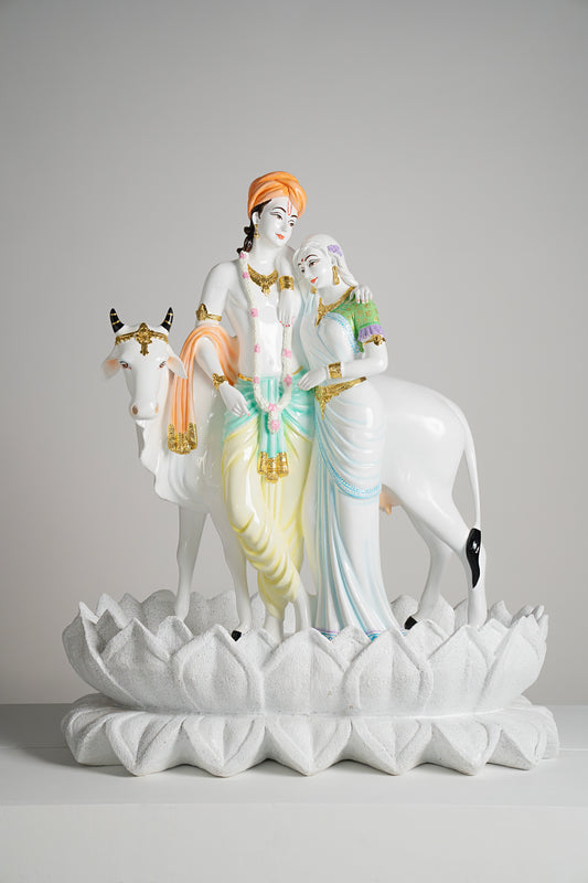 Radha Krishna with Cow