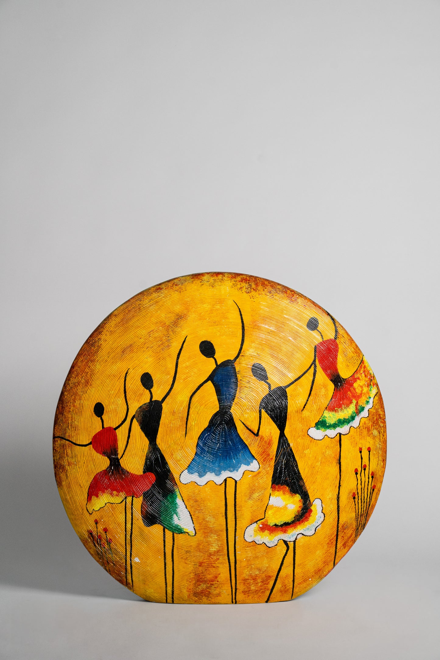 Warli Yellow Sculpture